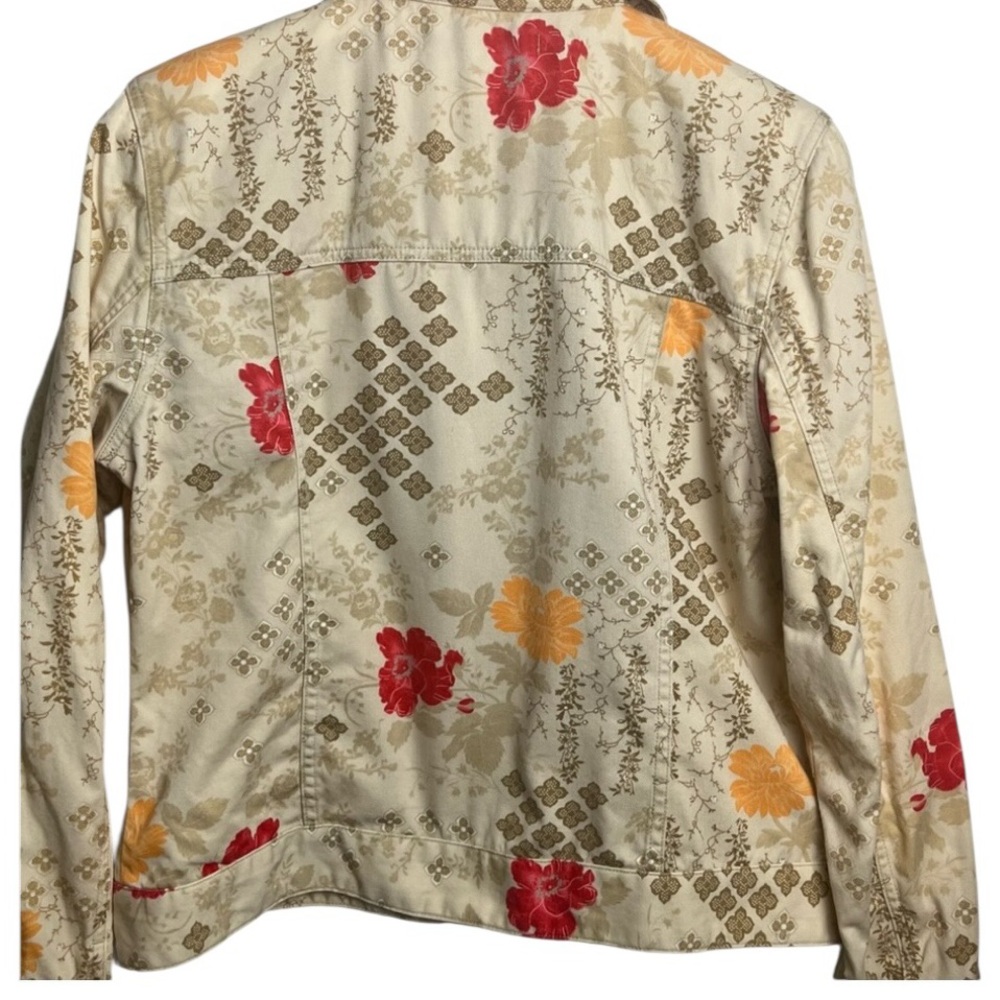 Geoffrey Beene Cream Floral Jacket - Picture 5 of 8